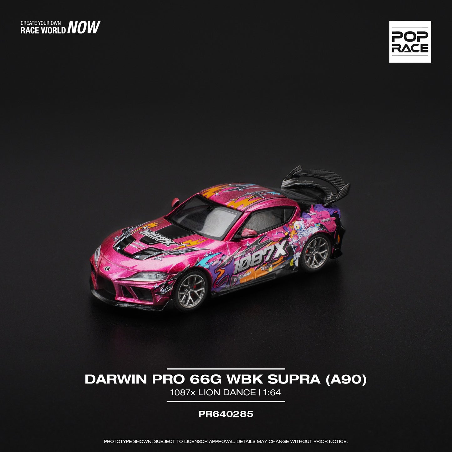 Pop Race 1/64 Darwin Pro 66G WBK Supra (A90) - 1087X Lion Dance