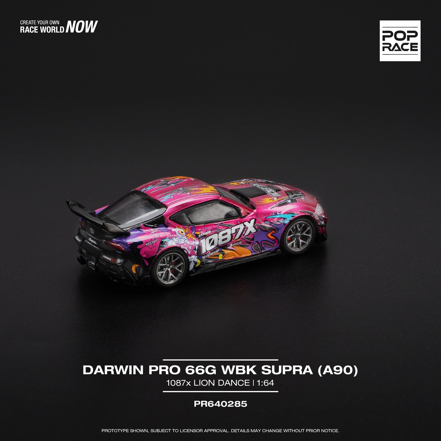 Pop Race 1/64 Darwin Pro 66G WBK Supra (A90) - 1087X Lion Dance