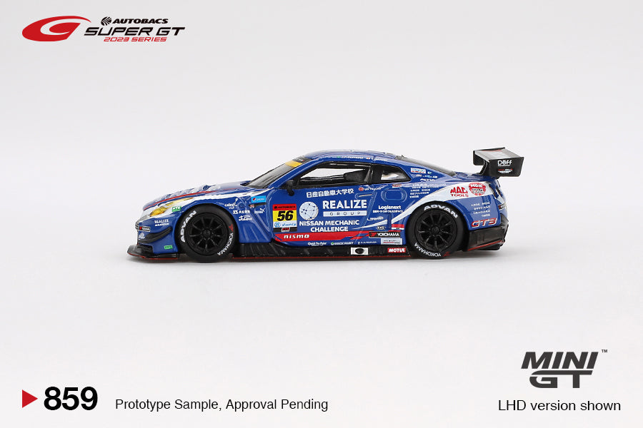 Mini GT 1:64 Japan Exclusive Nissan GT-R NISMO GT3 #56 "Realize Nissan Mechanic Challenge GT-R” Kondo Racing 2023 Super GT Series