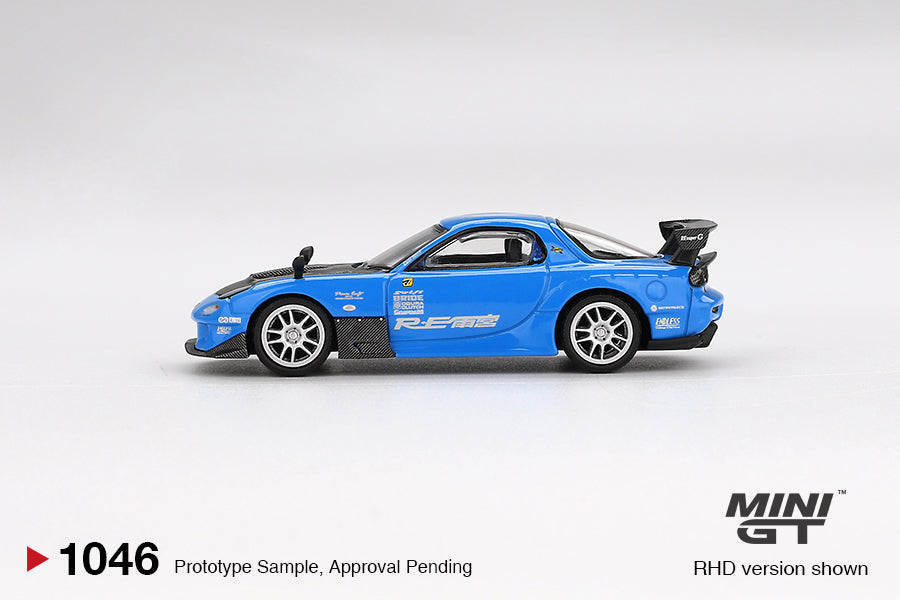 Mini GT 1:64 Mazda RX-7 RE-Amemiya 20B NA 3ROTOR-7 “Ama-san Go” - Blue