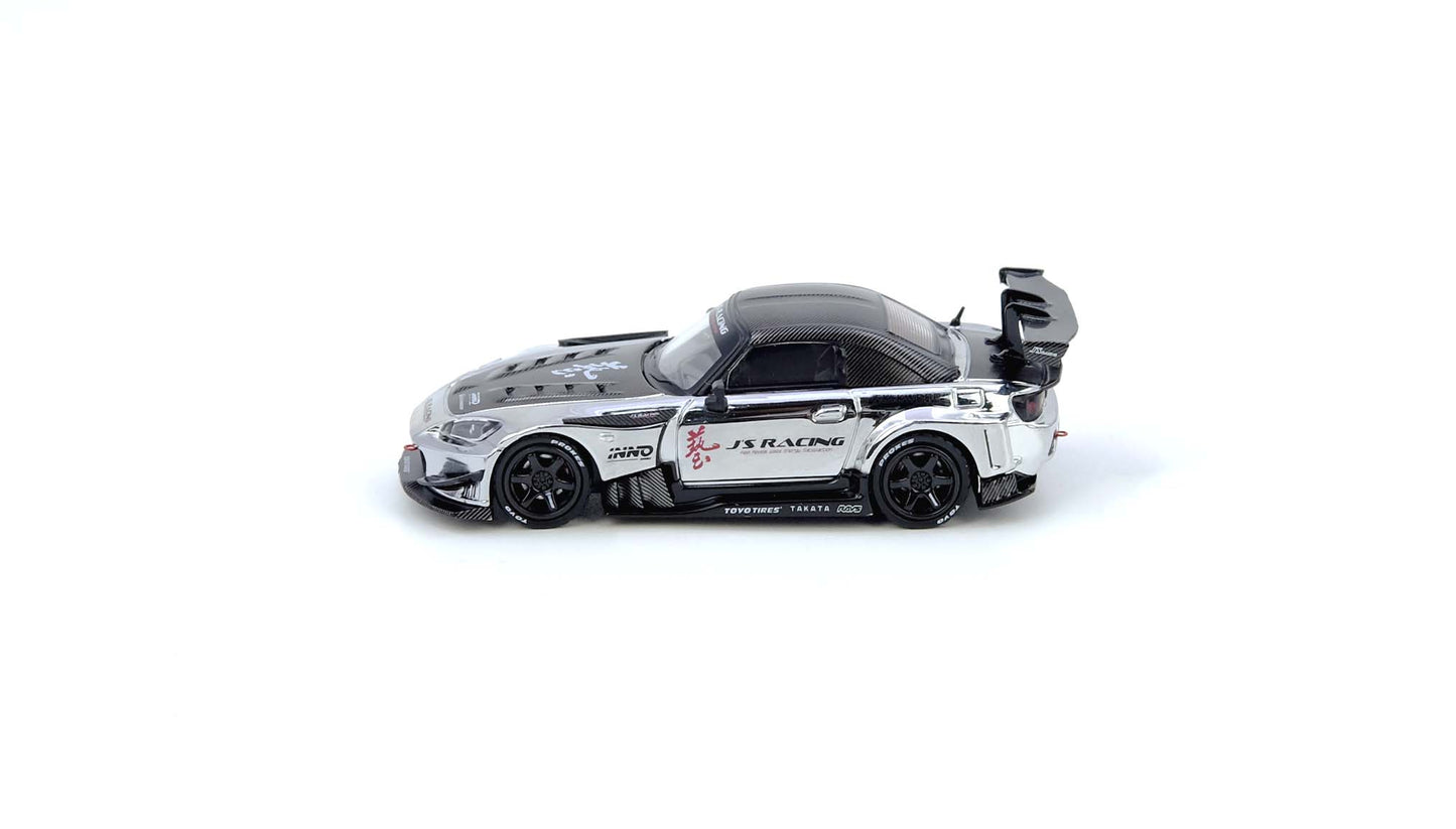 INNO64 1:64 Honda S2000 J'S Racing Tokyo Auto Salon Hong Kong 2025 - Chrome Silver