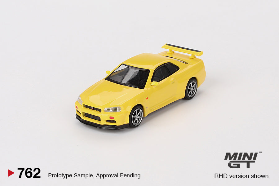 Mini GT 1:64 Nissan Skyline GT-R (R34) V-Spec Yellow