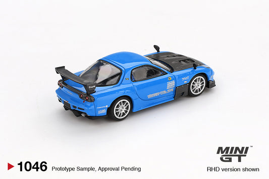 Mini GT 1:64 Mazda RX-7 RE-Amemiya 20B NA 3ROTOR-7 “Ama-san Go” - Blue