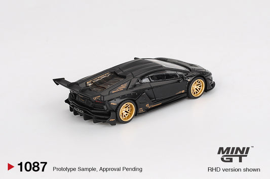 Mini GT 1:64 LB★WORKS Lamborghini Aventador Limited Edition - Matte Black