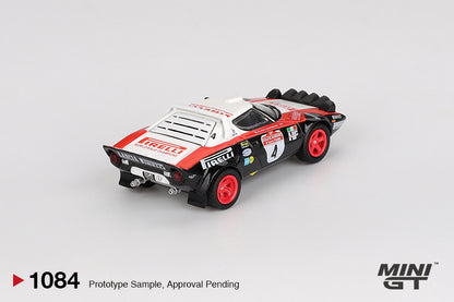 Mini GT 1:64 Lancia Stratos HF #4 1978 Rally Sanremo Winner