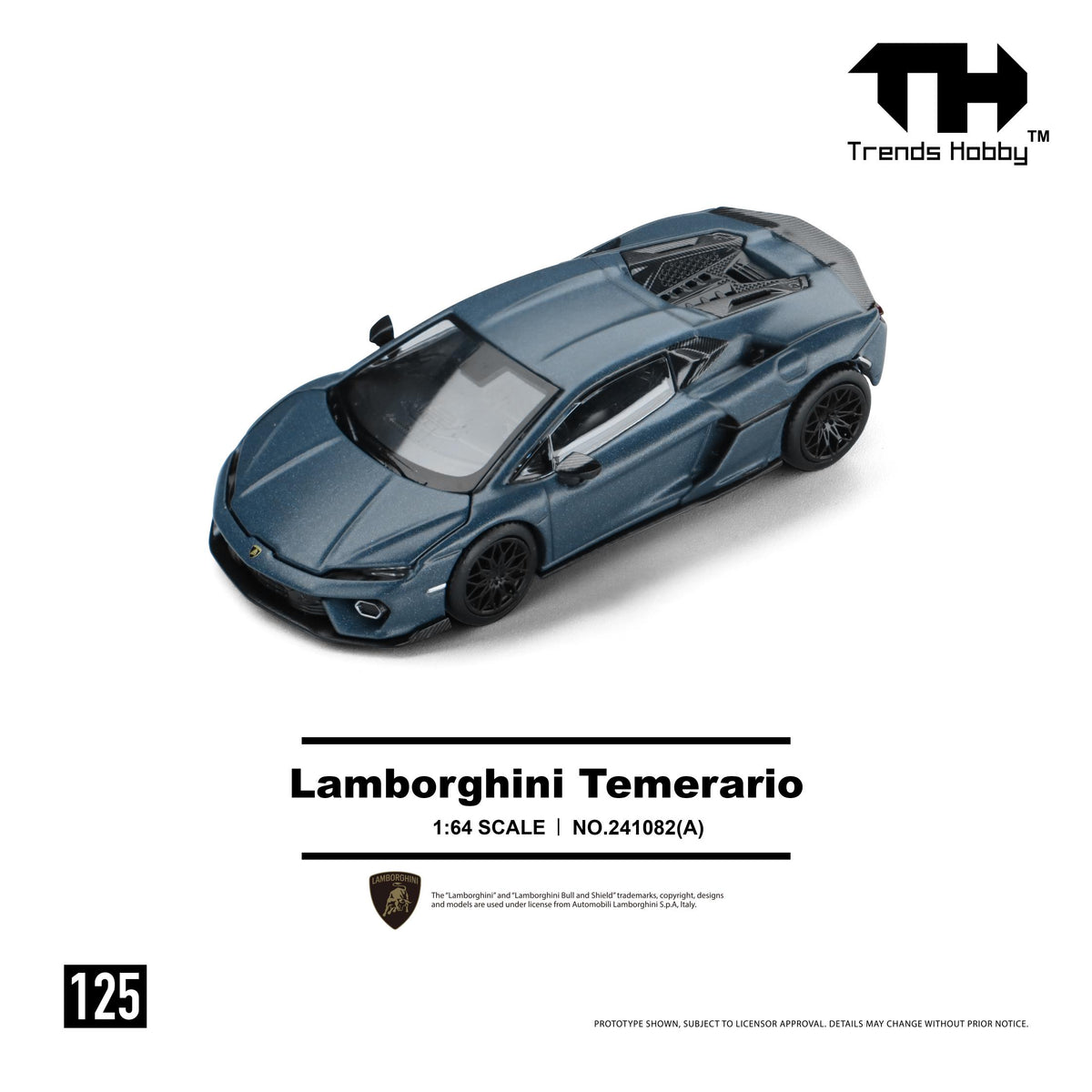 Trends Hobby 1:64 Lamborghini Temerario - Matte Blue