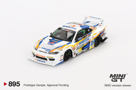 Mini GT 1:64 Nissan LB-Super Silhouette S15 SILVIA #555 2023 Formula Drift Japan