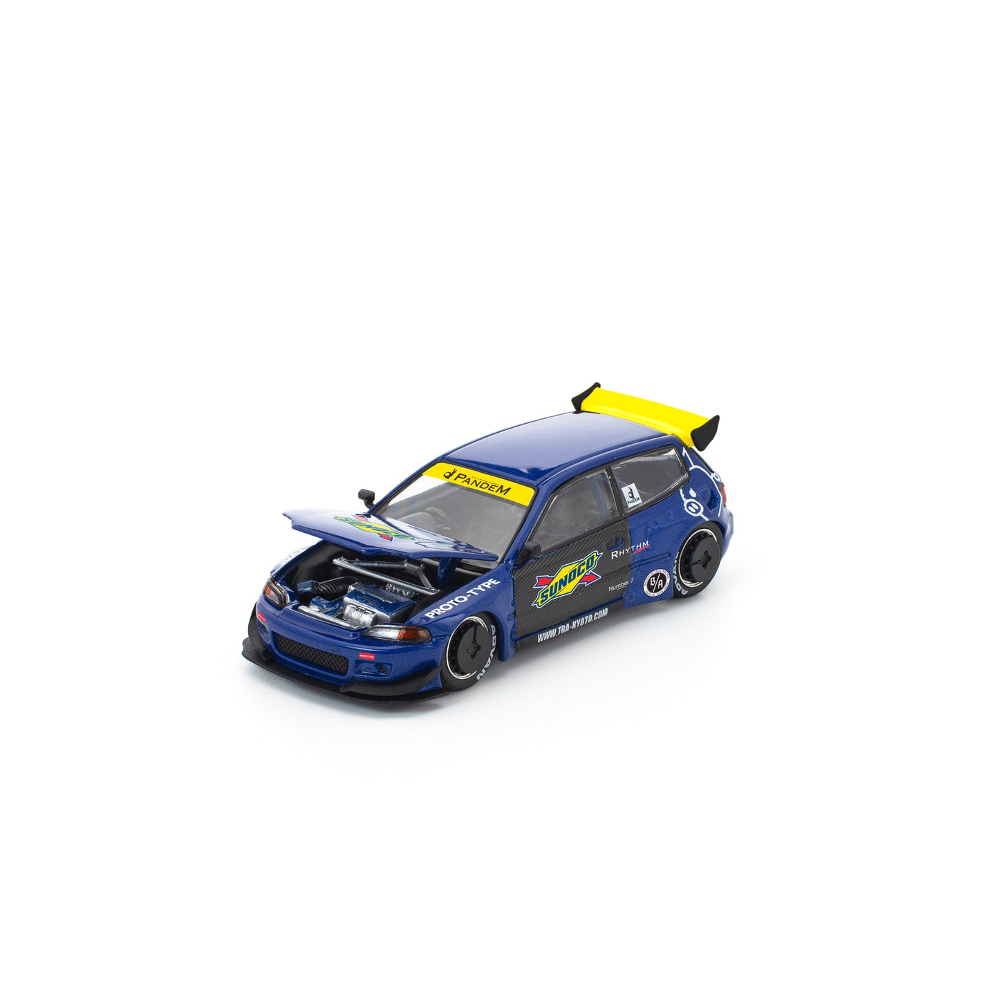 Pop Race 1:64 Pandem Civic EG6 - Blue/Black