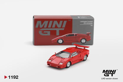 Mini GT 1:64 Lamborghini Countach 25th Anniversary - Red