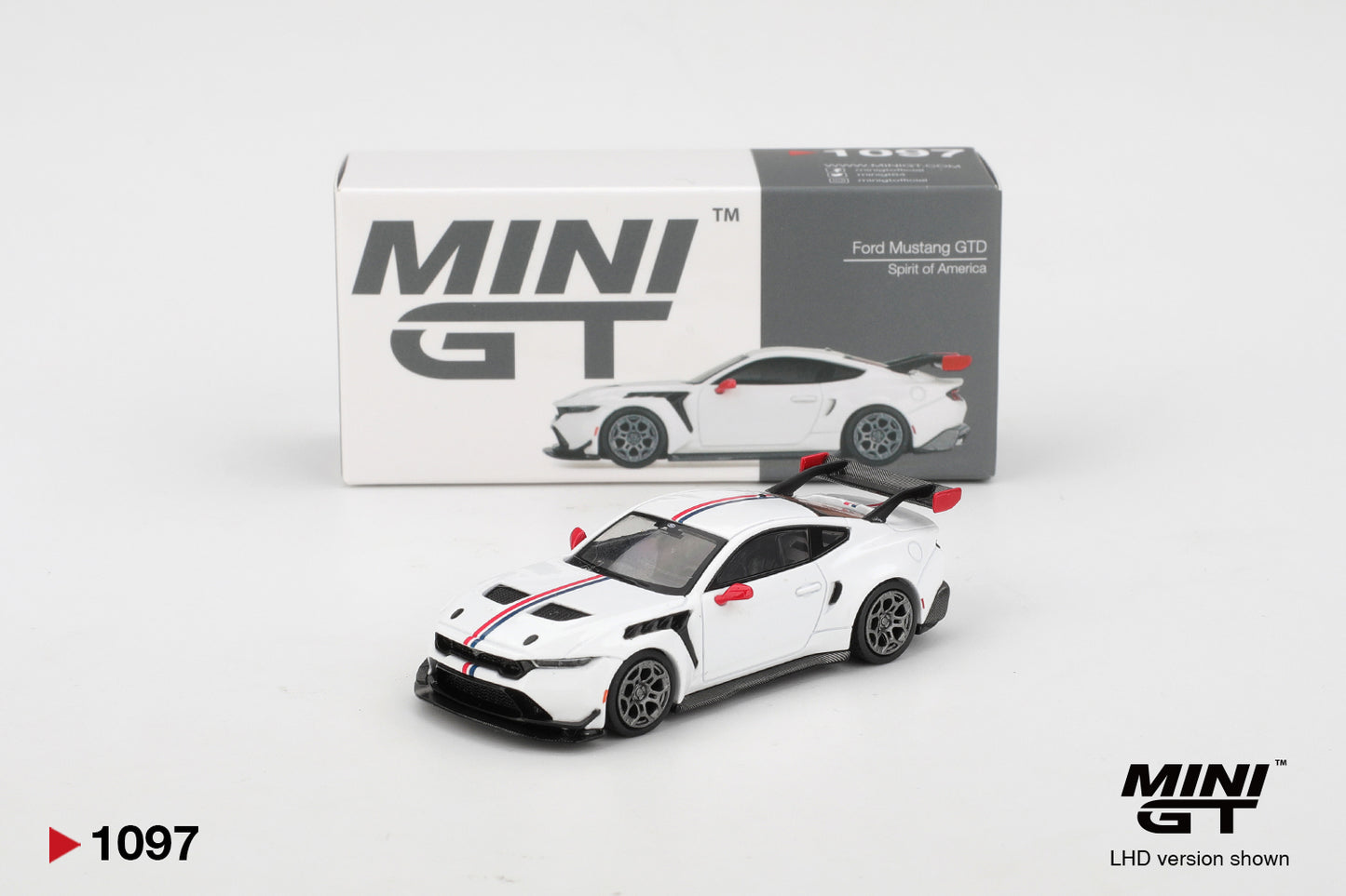 Mini GT 1:64 Ford Mustang GTD Spirit of America - White