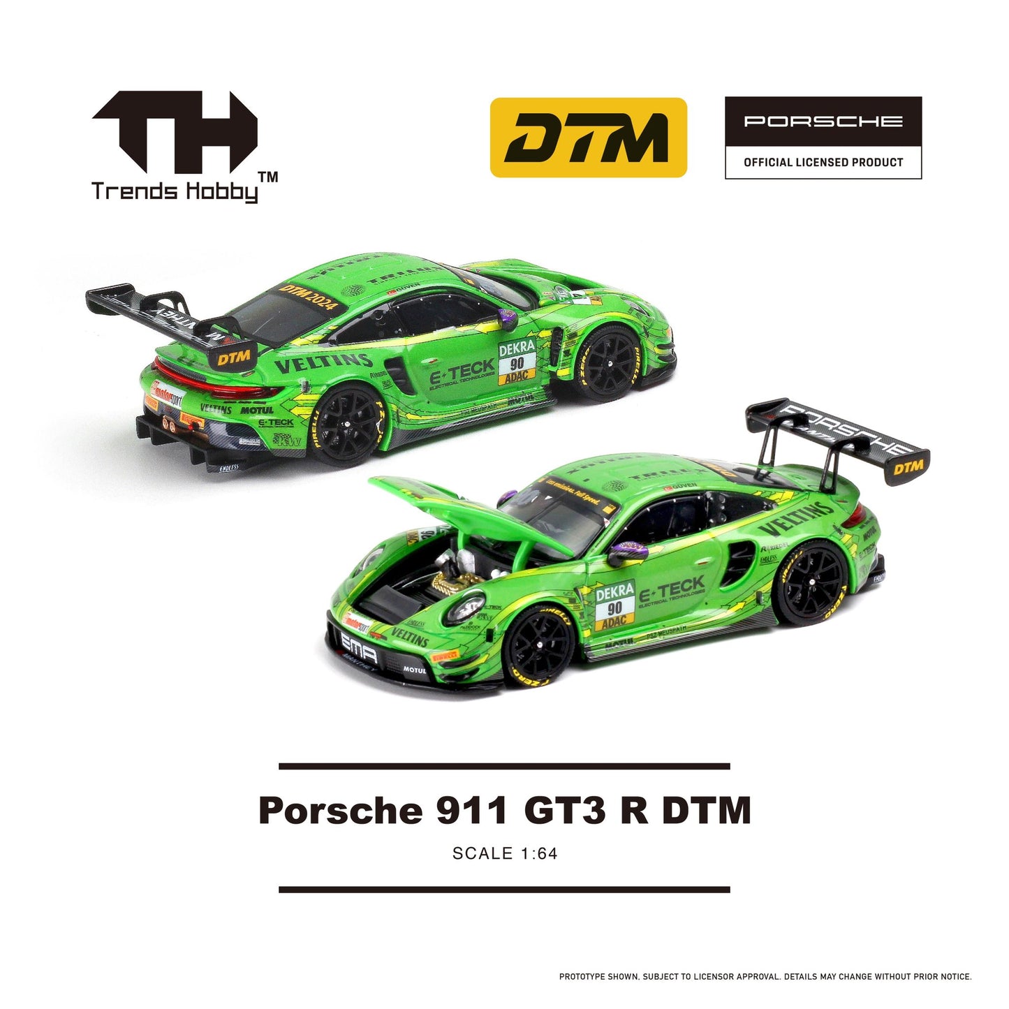 Trends Hobby 1:64 Porsche 911 GT3 R DTM 2024 - Green
