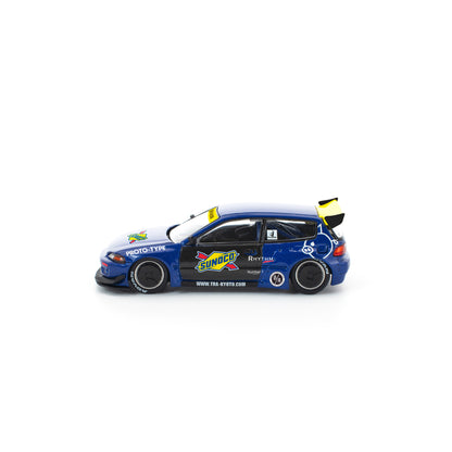 Pop Race 1:64 Pandem Civic EG6 - Blue/Black