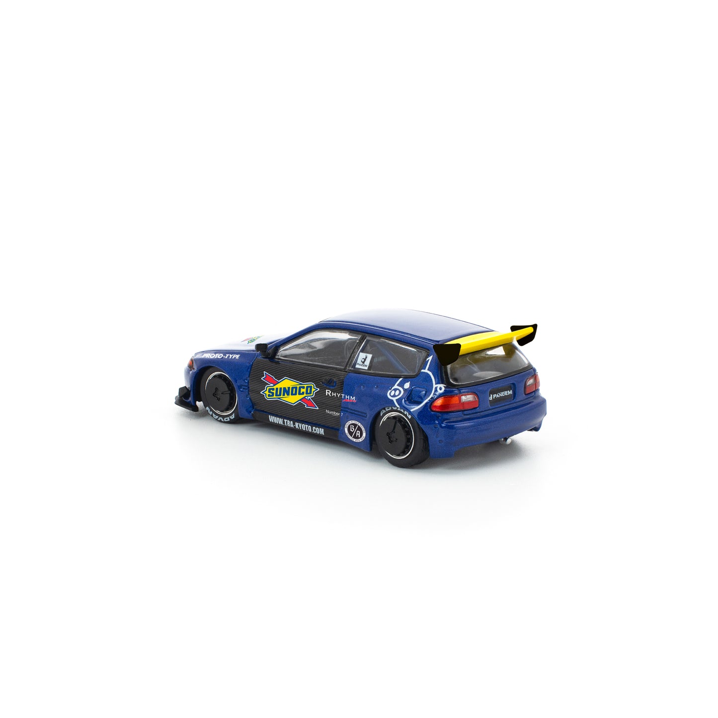 Pop Race 1:64 Pandem Civic EG6 - Blue/Black