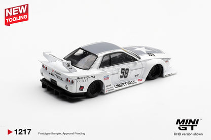 Mini GT 1:64 LBWK Nissan Skyline GT-R (R32) Kaido Works TAS 2025