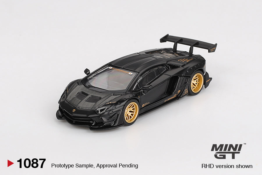 Mini GT 1:64 LB★WORKS Lamborghini Aventador Limited Edition - Matte Black