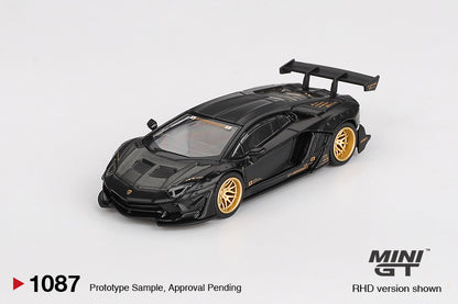 Mini GT 1:64 LB★WORKS Lamborghini Aventador Limited Edition - Matte Black