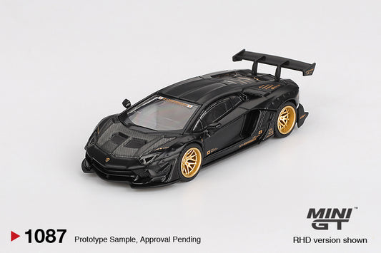 Mini GT 1:64 LB★WORKS Lamborghini Aventador Limited Edition - Matte Black
