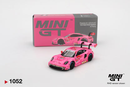 (LIMIT 2) Mini GT 1:64 Porsche 911 GT3 R #77 AO Racing 2024 IMSA ROAD AMERICA "Roxy"