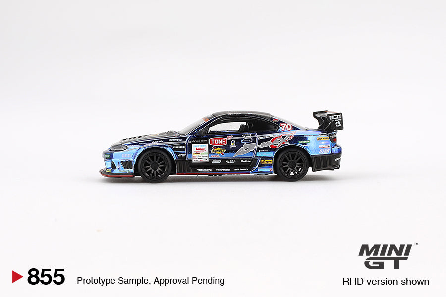 Mini GT 1:64 Japan Exclusive Nissan Silvia (S15) D-MAX #70 D-MAX Racing 2023 D1 Grand Prix Limited Edition