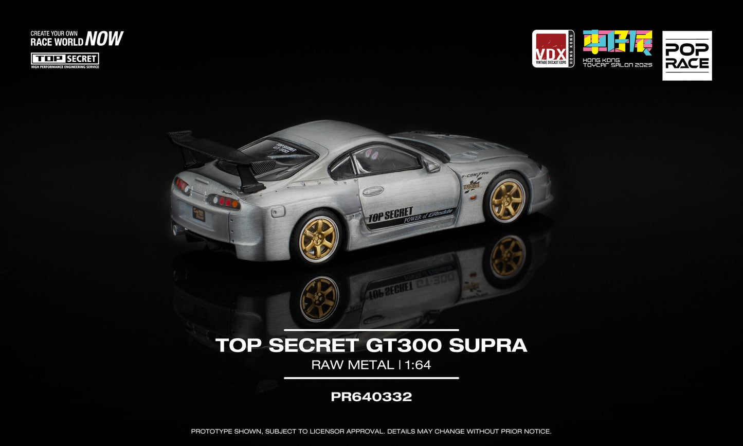 Pop Race 1/64 Top Secret GT300 Supra Raw Material HKTS x VDX 2025 Exclusive Event Model