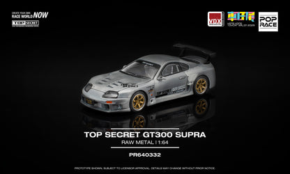 Pop Race 1:64 Top Secret GT300 Supra Raw Material HKTS x VDX 2025 Exclusive Event Model