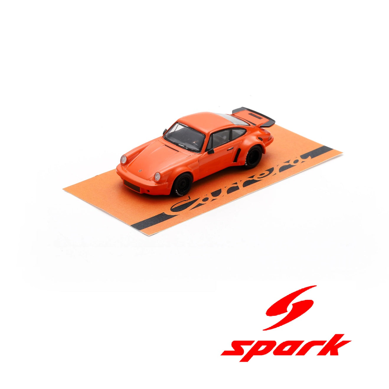Spark 1:64 Porsche 911 3.0 RSR (Jagermeister orange with black wheels)