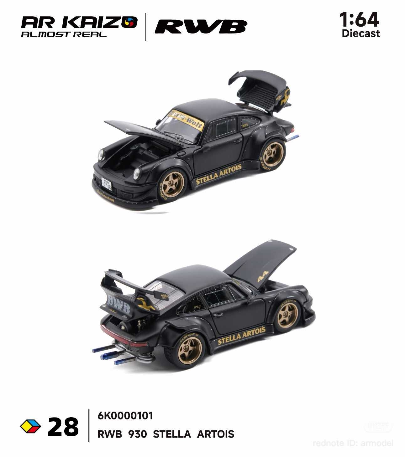 Almost Real (ARBox) Kaizo 1:64 RWB 930 Stella Artois