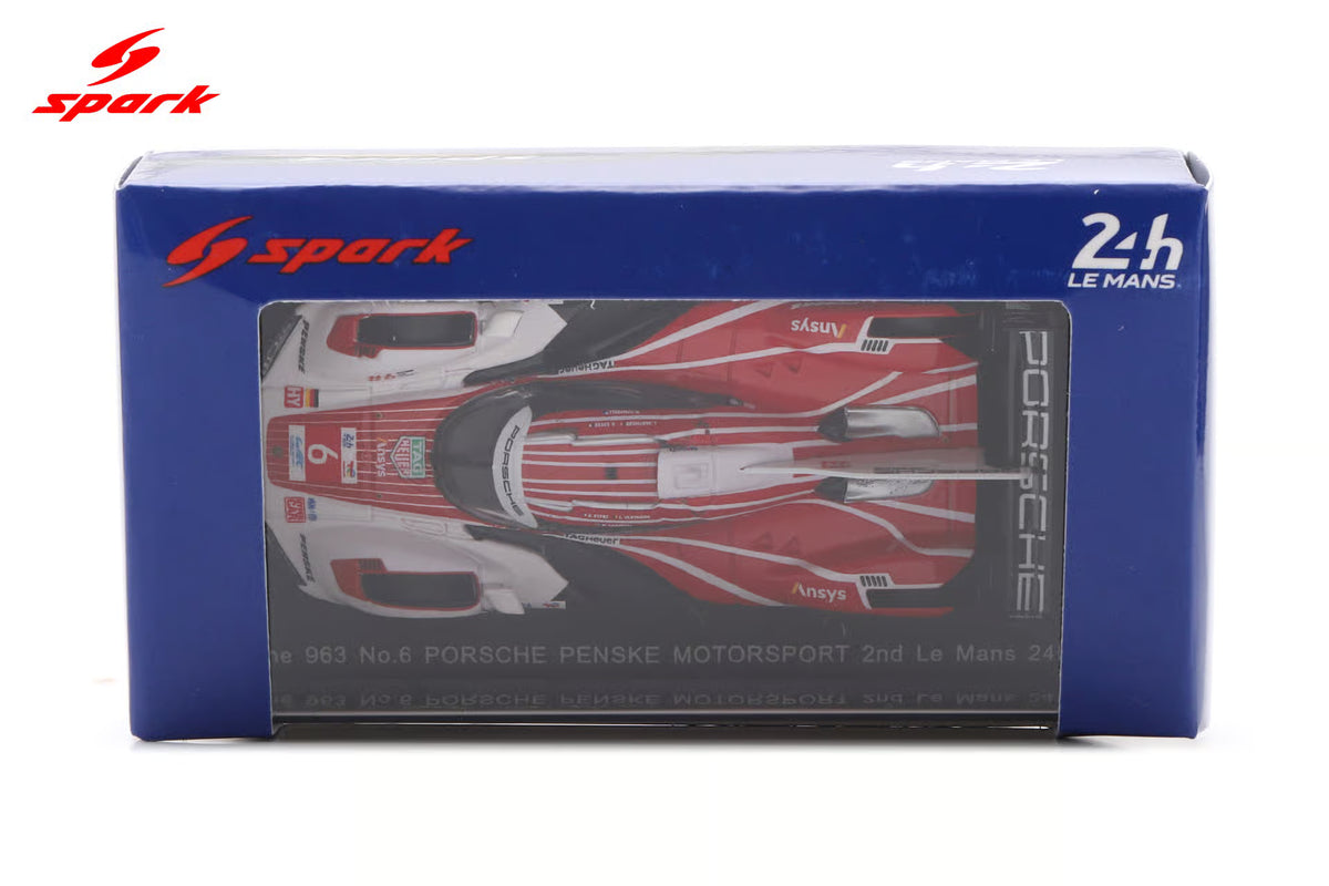 Spark 1:64 Porsche 963 No. 6 Porsche Penske Motorsport 2nd Le Mans 24H 2025