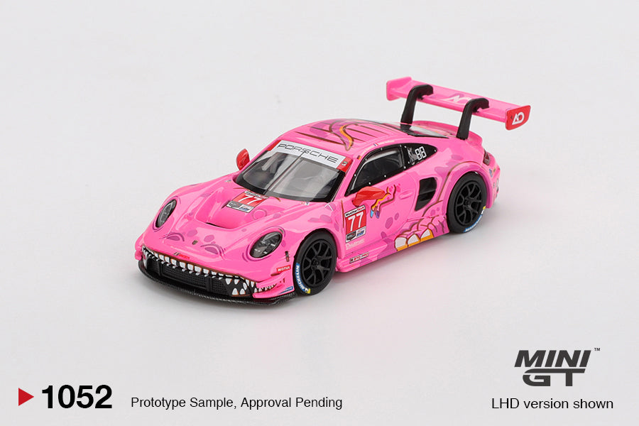 (LIMIT 2) Mini GT 1:64 Porsche 911 GT3 R #77 AO Racing 2024 IMSA ROAD AMERICA "Roxy"