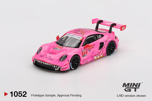 (LIMIT 2) Mini GT 1:64 Porsche 911 GT3 R #77 AO Racing 2024 IMSA ROAD AMERICA "Roxy"