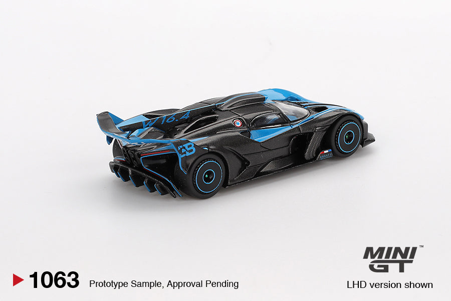 Mini GT 1:64 Bugatti Bolide Presentation - Black Blue