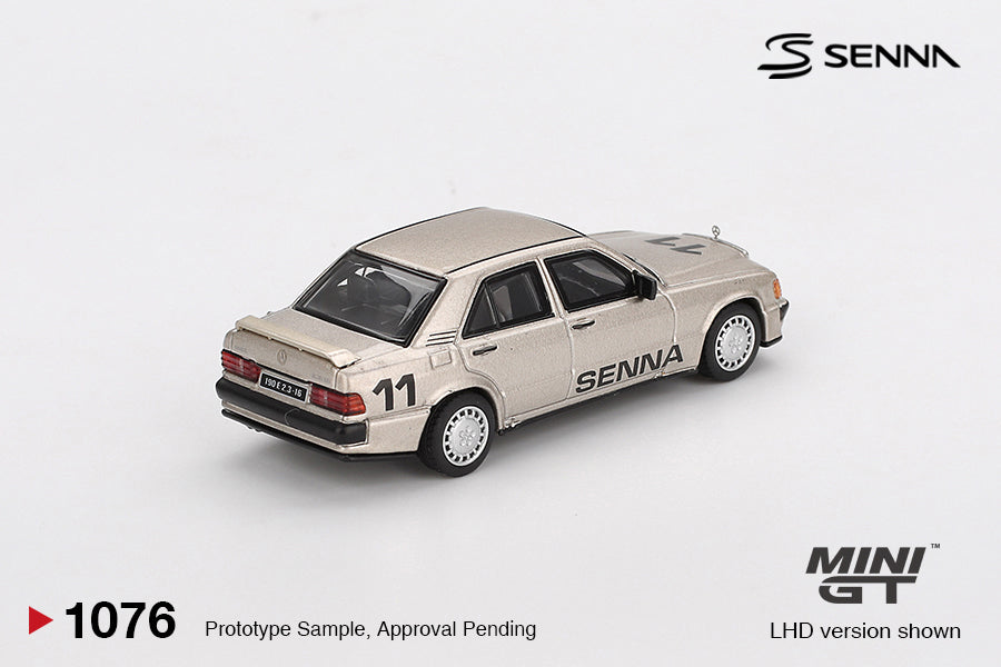 Mini GT 1:64 Mercedes-Benz 190 E 2.3-16 #11 Ayrton Senna 1984 Nürburgring Race of Champions w/ Figure