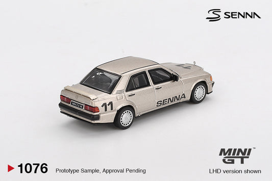 Mini GT 1:64 Mercedes-Benz 190 E 2.3-16 #11 Ayrton Senna 1984 Nürburgring Race of Champions w/ Figure