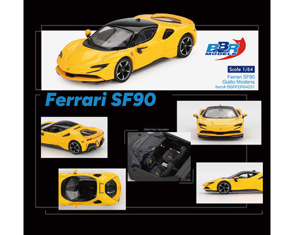BBR Models 1:64 Ferrari SF90 Limited Edition - Giallo Modena Yellow