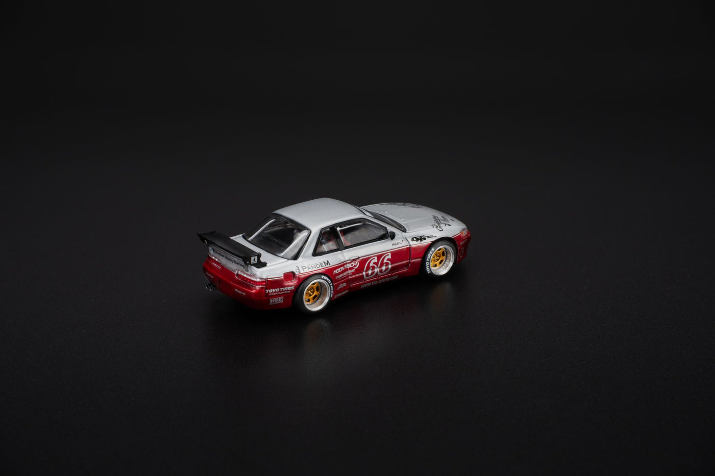 Pop Race 1:64 Pandem Nissan Silvia S13 - Moontech - Red