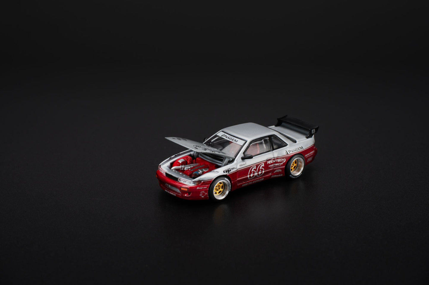 Pop Race 1:64 Pandem Nissan Silvia S13 - Moontech - Red