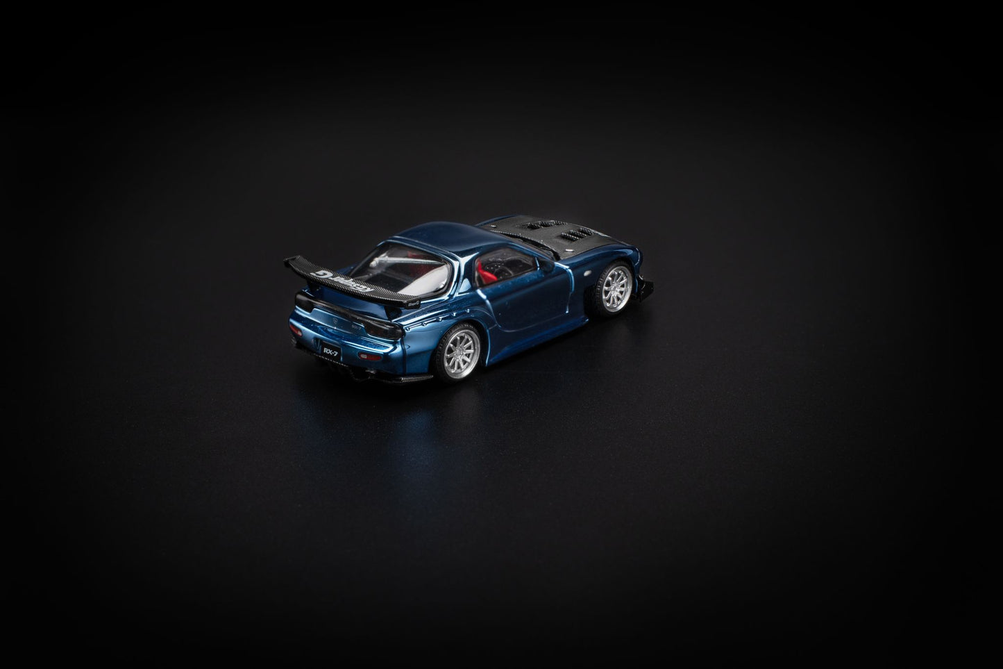 Pop Race 1:64 Mazda RX7 RE-Amemiya Widebody - Blue Chrome