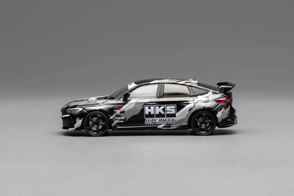 Motorhelix 1:64 Honda Civic TYPE R (FL5) HKS - Matte Black