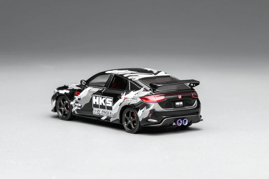 Motorhelix 1:64 Honda Civic TYPE R (FL5) HKS - Matte Black