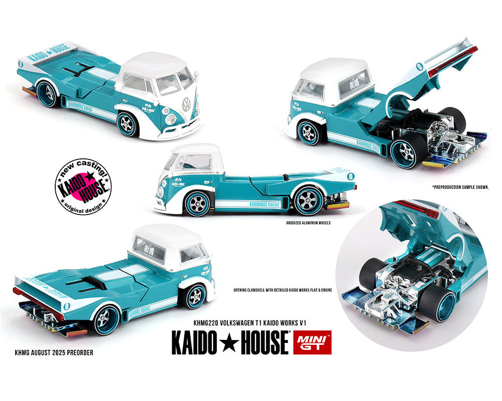 Kaido House 1:64 VW T1 Kaido Works  V1 - Turquoise/White