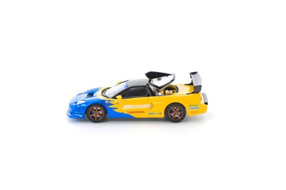 Pop Race 1:64 Spoon Honda NSX-R GT - Yellow/Blue
