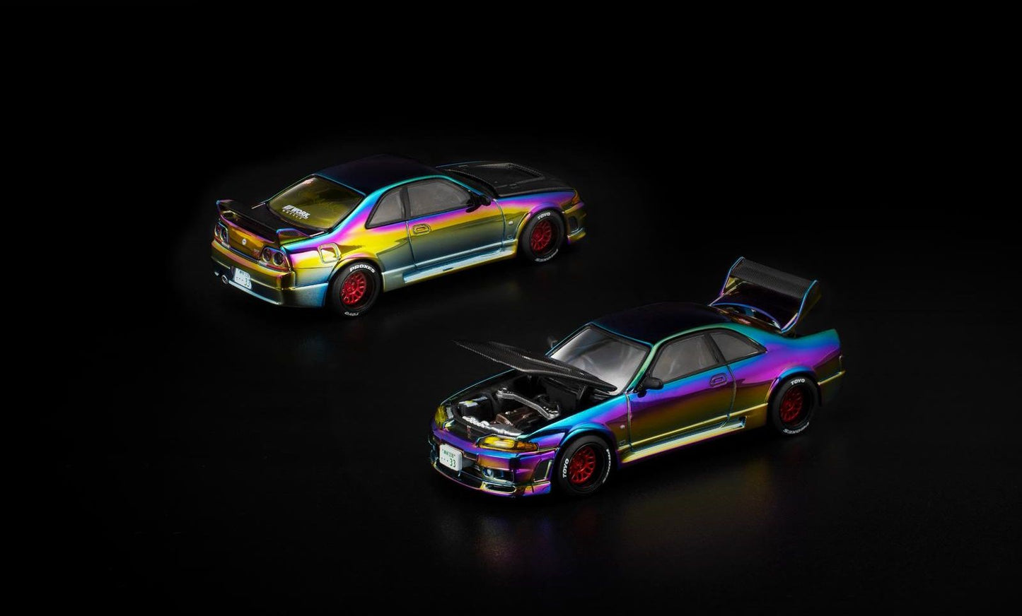 Pop Race 1:64 Nissan Skyline GT-R R33 Magic Chrome Vancouver Edition