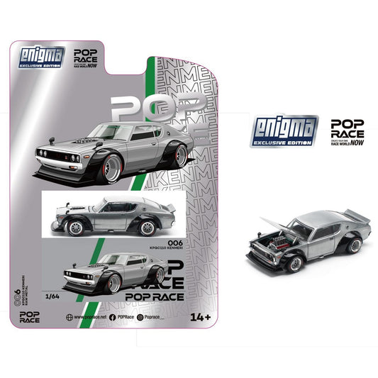 Pop Race 1:64 Nissan KPGC0110 Kenmeri Raw Material (Enigma Exclusive Edition)