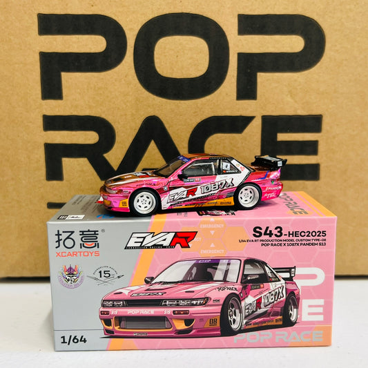 Pop Race 1:64 EVA RT Production Model Custom Type-08 Pop Race X 1087X Pandem S13 HEC 2025