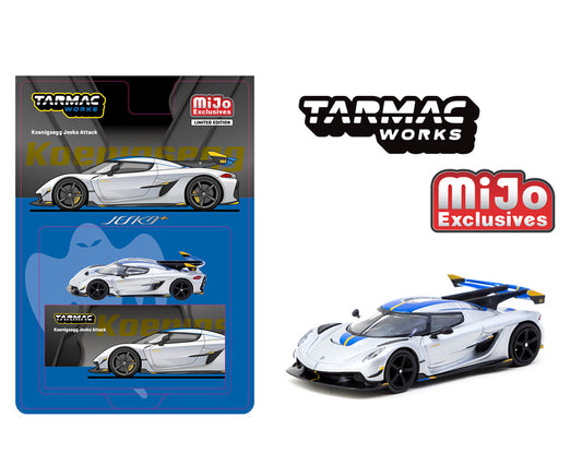 Tarmac Works 1:64 Koenigsegg Jesko Attack – Silver – Global64 MiJo Exclusives