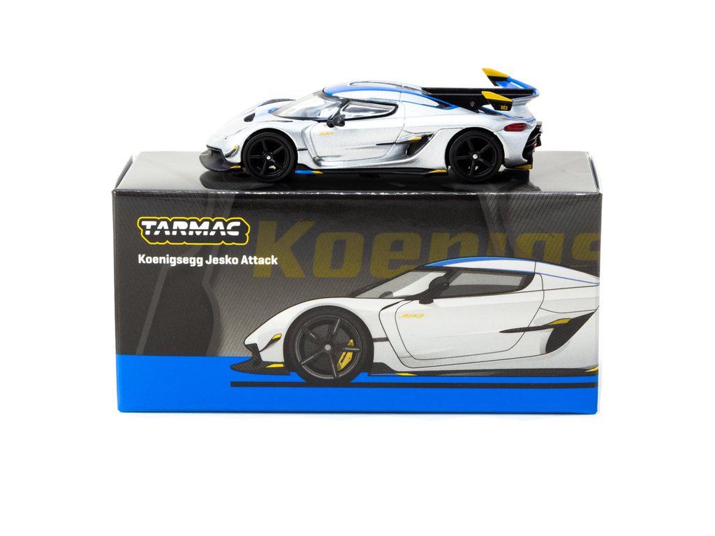 Tarmac Works 1:64 Koenigsegg Jesko Attack – Silver – Global64 MiJo Exclusives