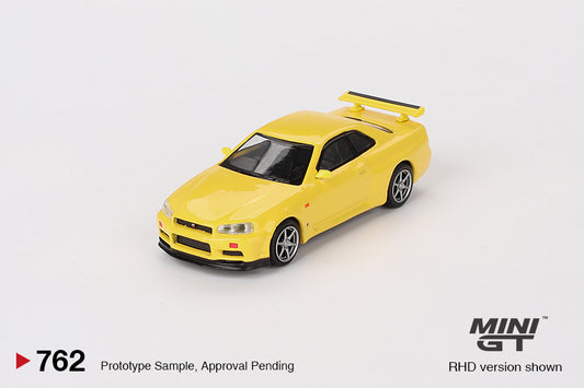Mini GT 1:64 Nissan Skyline GT-R (R34) V-Spec Yellow