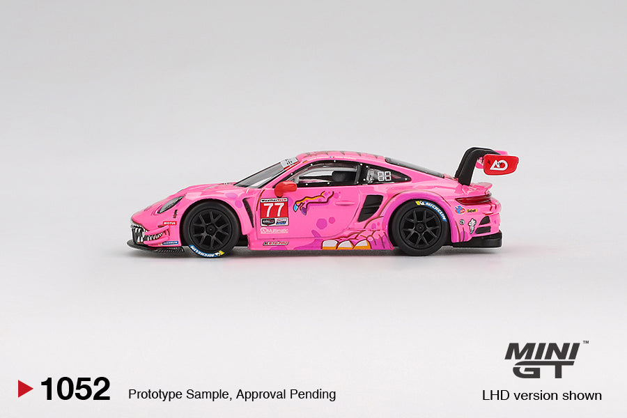 (LIMIT 2) Mini GT 1:64 Porsche 911 GT3 R #77 AO Racing 2024 IMSA ROAD AMERICA "Roxy"