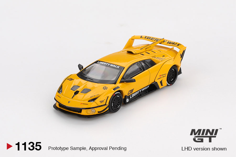 Mini GT 1:64 Lamborghini LB-Silhouette WORKS MURCIELAGO GT Evo - Yellow
