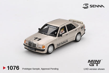 Mini GT 1:64 Mercedes-Benz 190 E 2.3-16 #11 Ayrton Senna 1984 Nürburgring Race of Champions w/ Figure